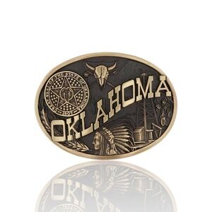 Montana Silversmiths Oklahoma State Heritage Belt Buckle - New in Box